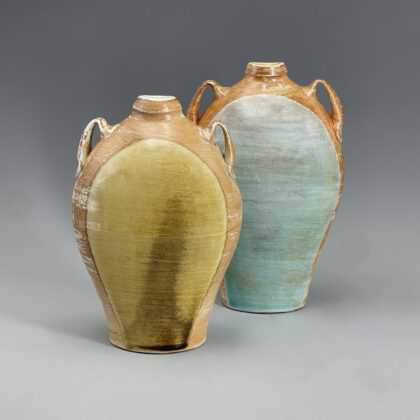 Shapiro two porcelain dipped flasks Mark