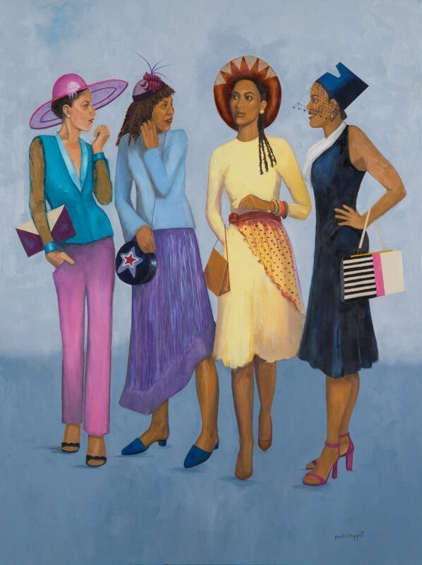 Fascinators, Paula Cleggett, Oil, 36_x48_, $600.00 - Paula Cleggett