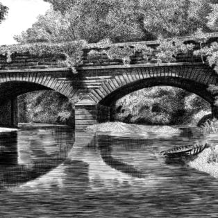 Gray - Hardware River Aqueduct III - engraving - $850 - M Alexander Gray