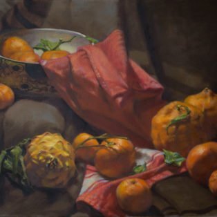 Here Are Oranges-CinCin Fang-Oil-24inx20in-$700 - Hui Fang