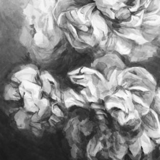 Peonies-CinCin Fang-Ink-16inx21in-$250 - Hui Fang