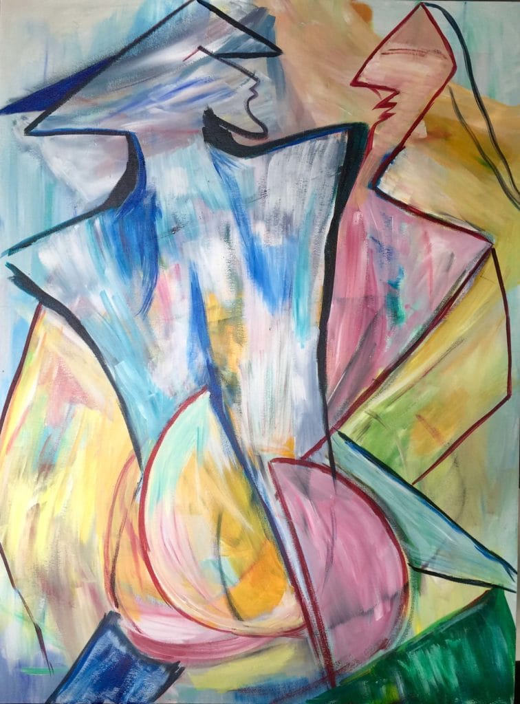 Comment Te Dire Adieu Checa Acrylic 30_x40_ 1,000$ - Maria-Victoria