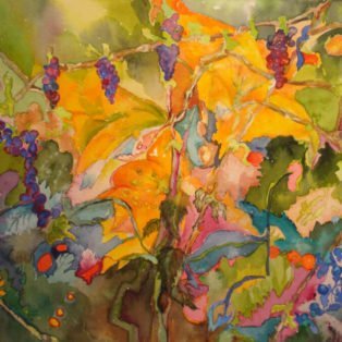Overblown-Linda Norton-watercolor and Ink-16w x 12h-400. - Linda Norton