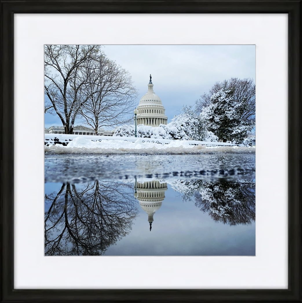 U.S. Capitol Snow Reflection