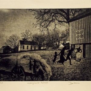 David Mann - Underground Railroad (etching)