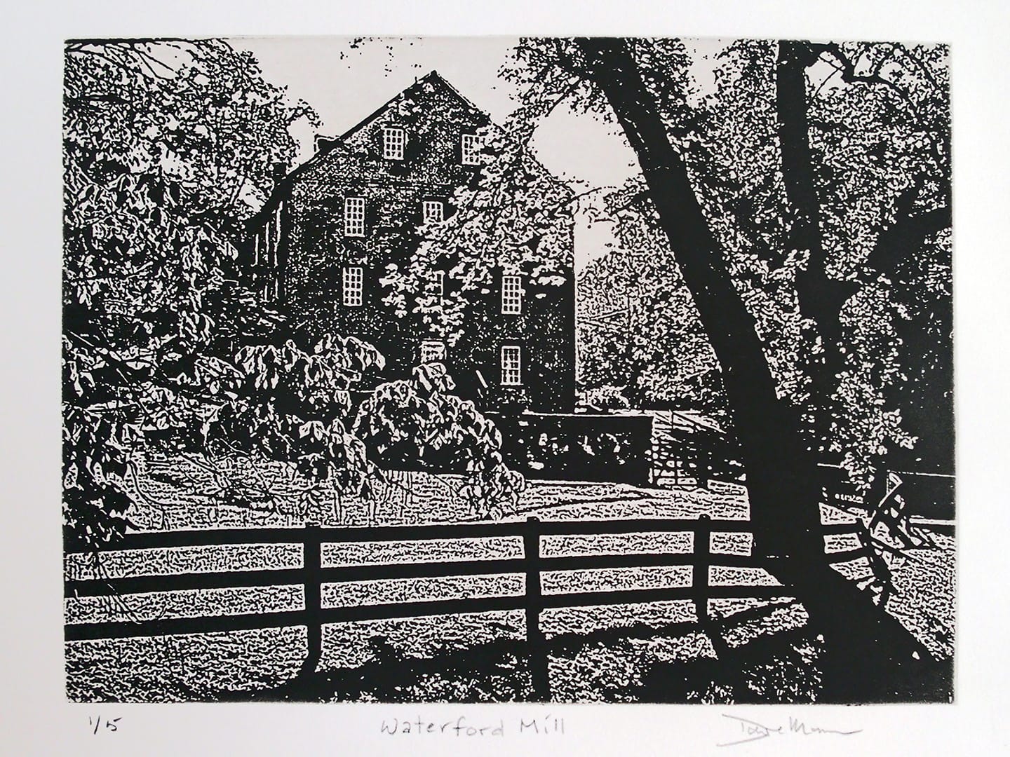 David Mann – Waterford Mill (etching)