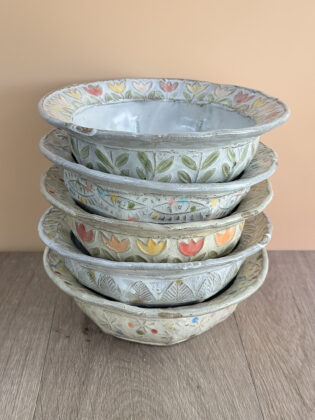 stack of soup bowls Jennifer Allen