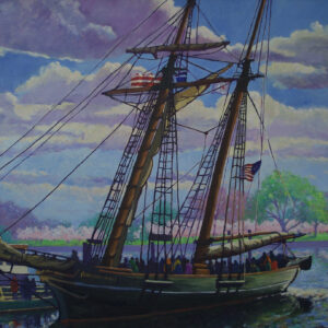 Roderick Turner - Cherry Blossoms at the Old SW Waterfront