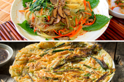 Korean Jap Chae Scallion Pancake