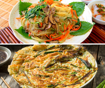 Korean Jap Chae Scallion Pancake