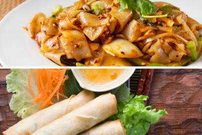 Pad See Ew Spring Rolls