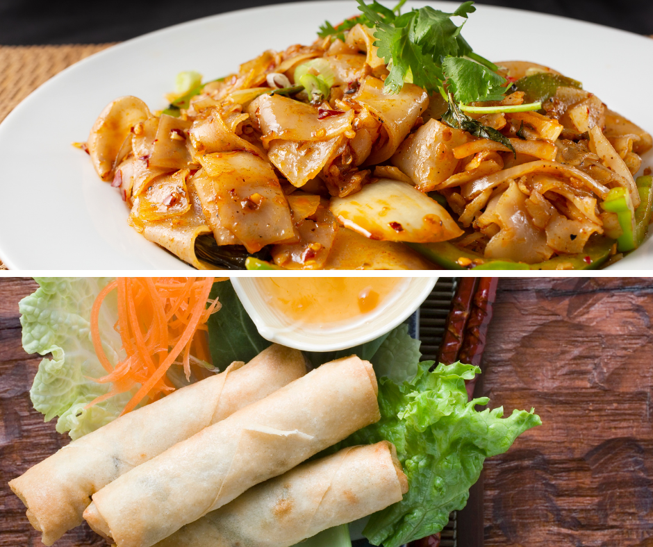 Pad See Ew Spring Rolls